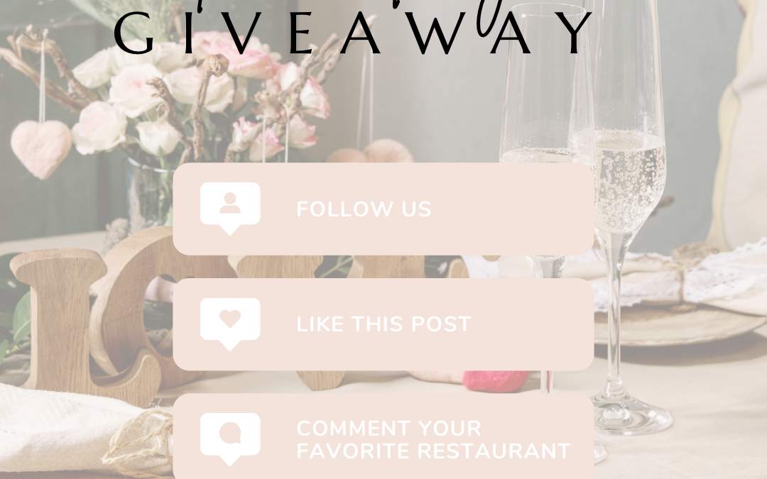 Valentine's Day giveaway with romantic table setting